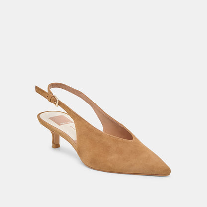 Dolce Vita SHOES Alenna Lt Brown Suede Heels