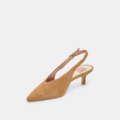 Dolce Vita SHOES Alenna Lt Brown Suede Heels
