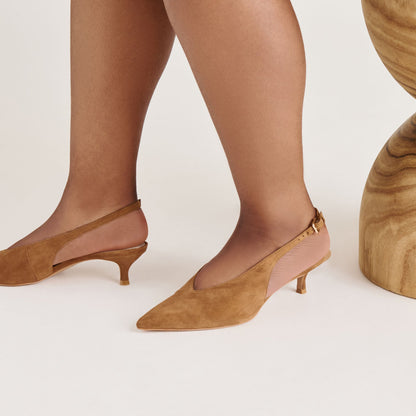 Dolce Vita SHOES Alenna Lt Brown Suede Heels