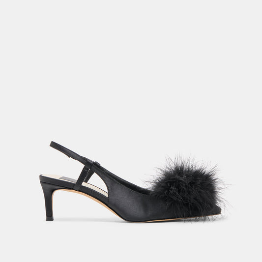 Dolce Vita SHOES Kamy Onyx Satin Heels