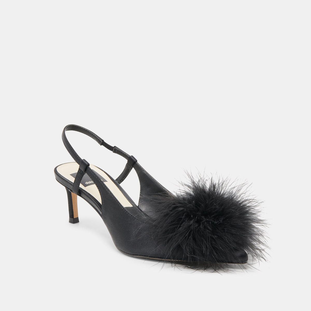 Dolce Vita SHOES Kamy Onyx Satin Heels