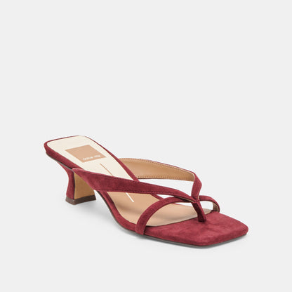 Dolce Vita SHOES Brevel Oxblood Suede Heels
