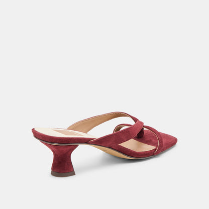 Dolce Vita SHOES Brevel Oxblood Suede Heels