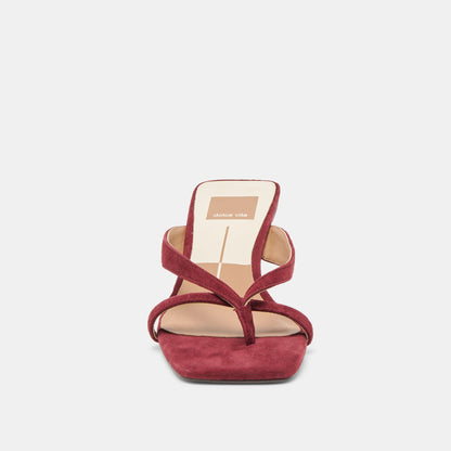 Dolce Vita SHOES Brevel Oxblood Suede Heels