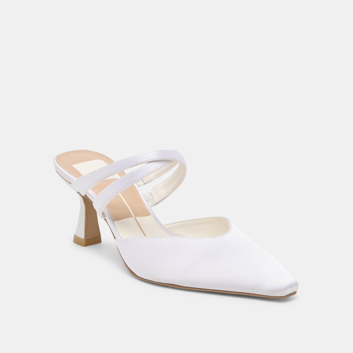 Dolce Vita SHOES Linore True White Satin Heels