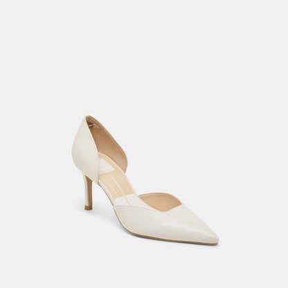 Dolce Vita SHOES ELOY HEELS WHITE LEATHER
 – Dolce Vita