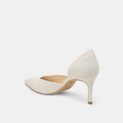 Dolce Vita SHOES ELOY HEELS WHITE LEATHER
 – Dolce Vita