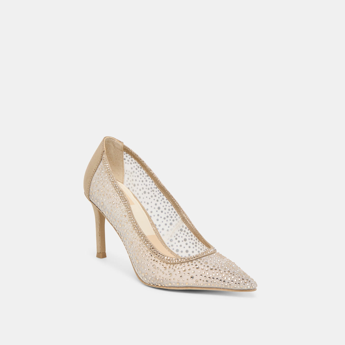 Dolce Vita SHOES Kashe Crystal Lt Gold Mesh Heels