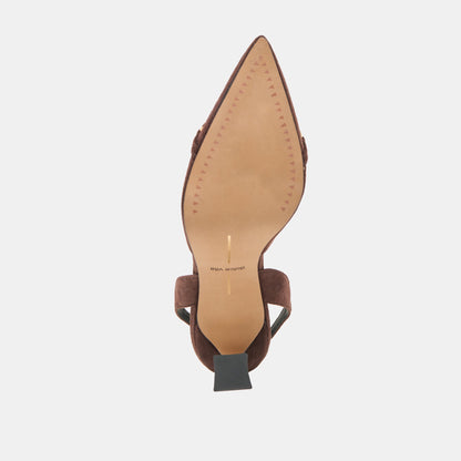 Dolce Vita SHOES Malik Mahogany Nubuck Heels