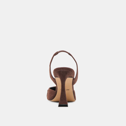 Dolce Vita SHOES Malik Mahogany Nubuck Heels