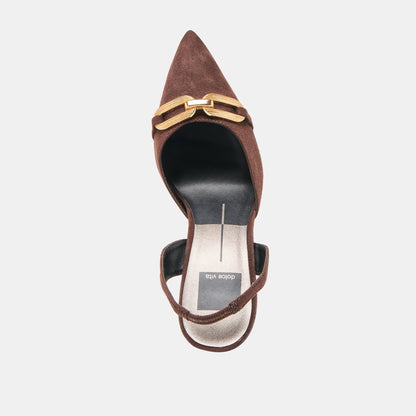 Dolce Vita SHOES Malik Mahogany Nubuck Heels