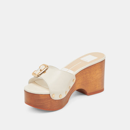 Dolce Vita SHOES YALAH HEELS OFF WHITE LEATHER
 – Dolce Vita