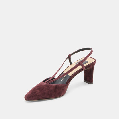 Dolce Vita SHOES Ginay Mulberry Suede Heels