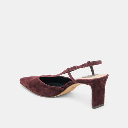 Dolce Vita SHOES Ginay Mulberry Suede Heels