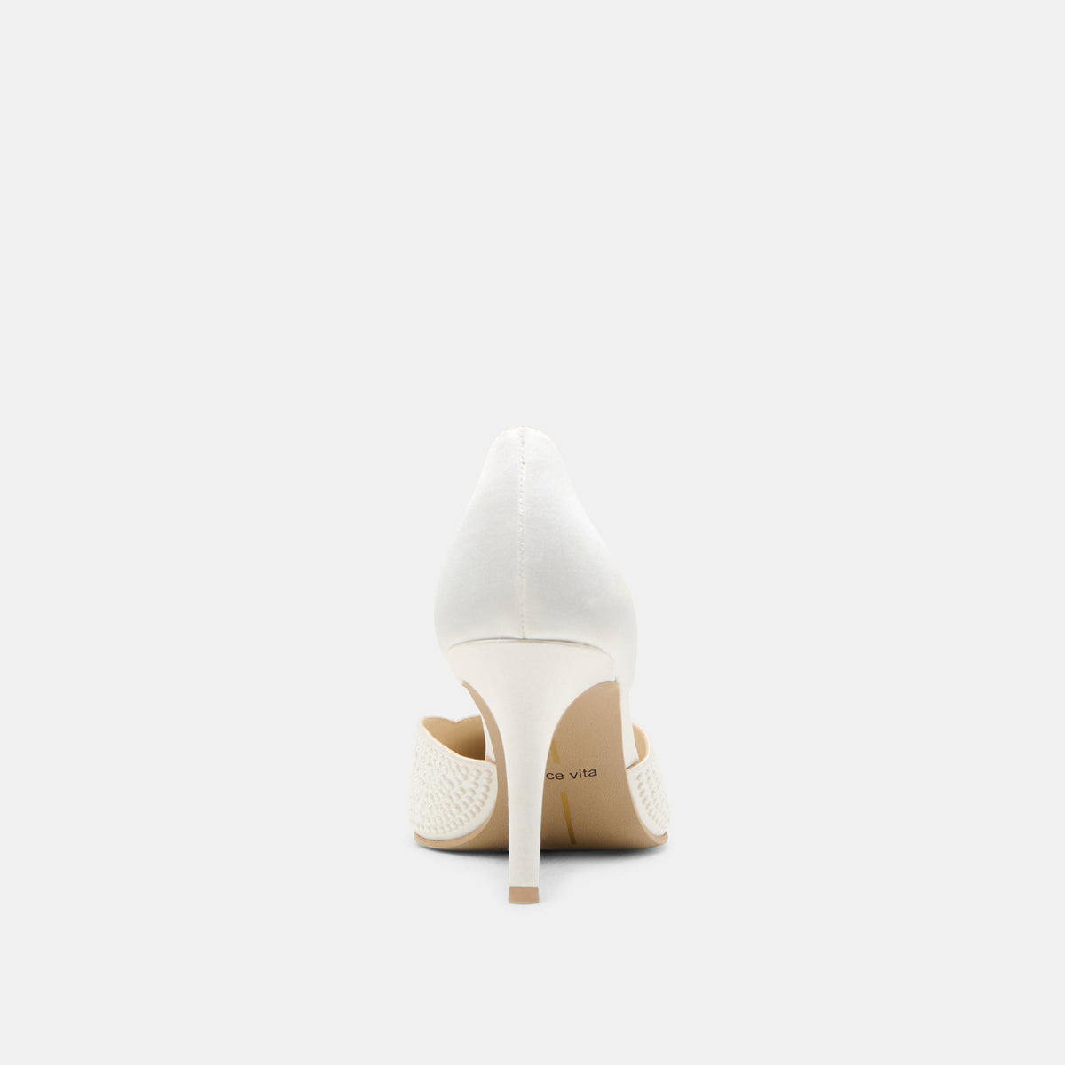 Dolce Vita SHOES Eloy Pearl Off White Satin Heels