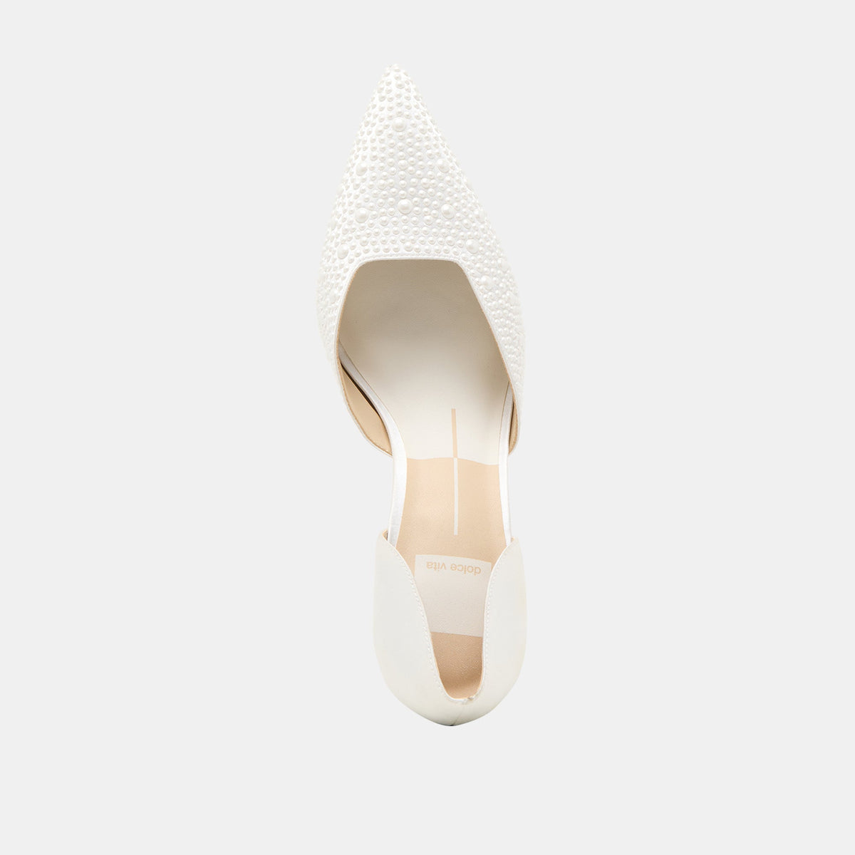 Dolce Vita SHOES Eloy Pearl Off White Satin Heels