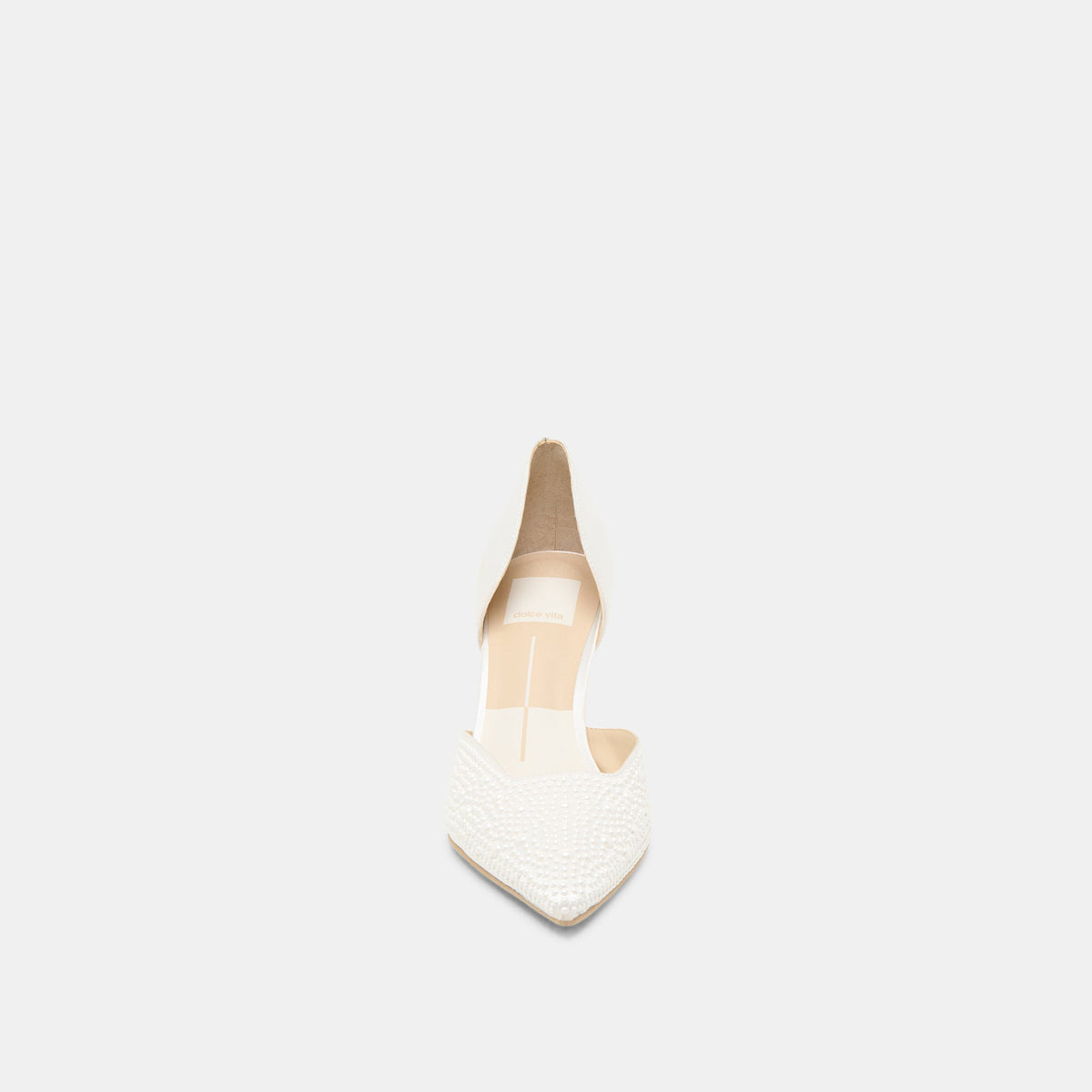 Dolce Vita SHOES Eloy Pearl Off White Satin Heels