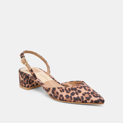 Dolce Vita SHOES Carel Dk Leopard Satin Heels