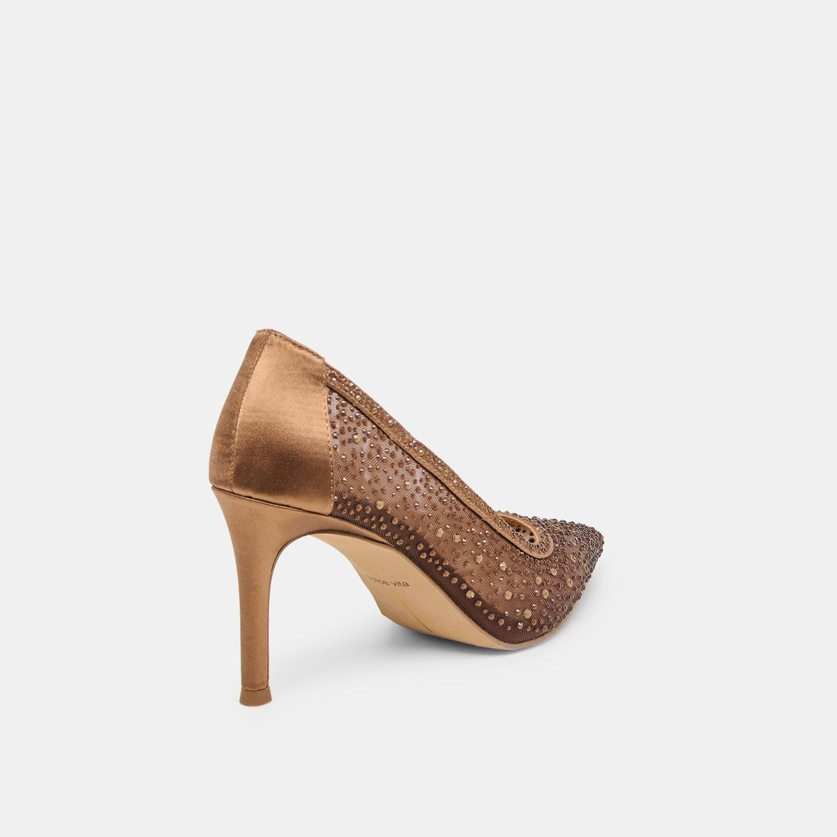 Dolce Vita SHOES Kashe Crystal Mid Brown Mesh Heels