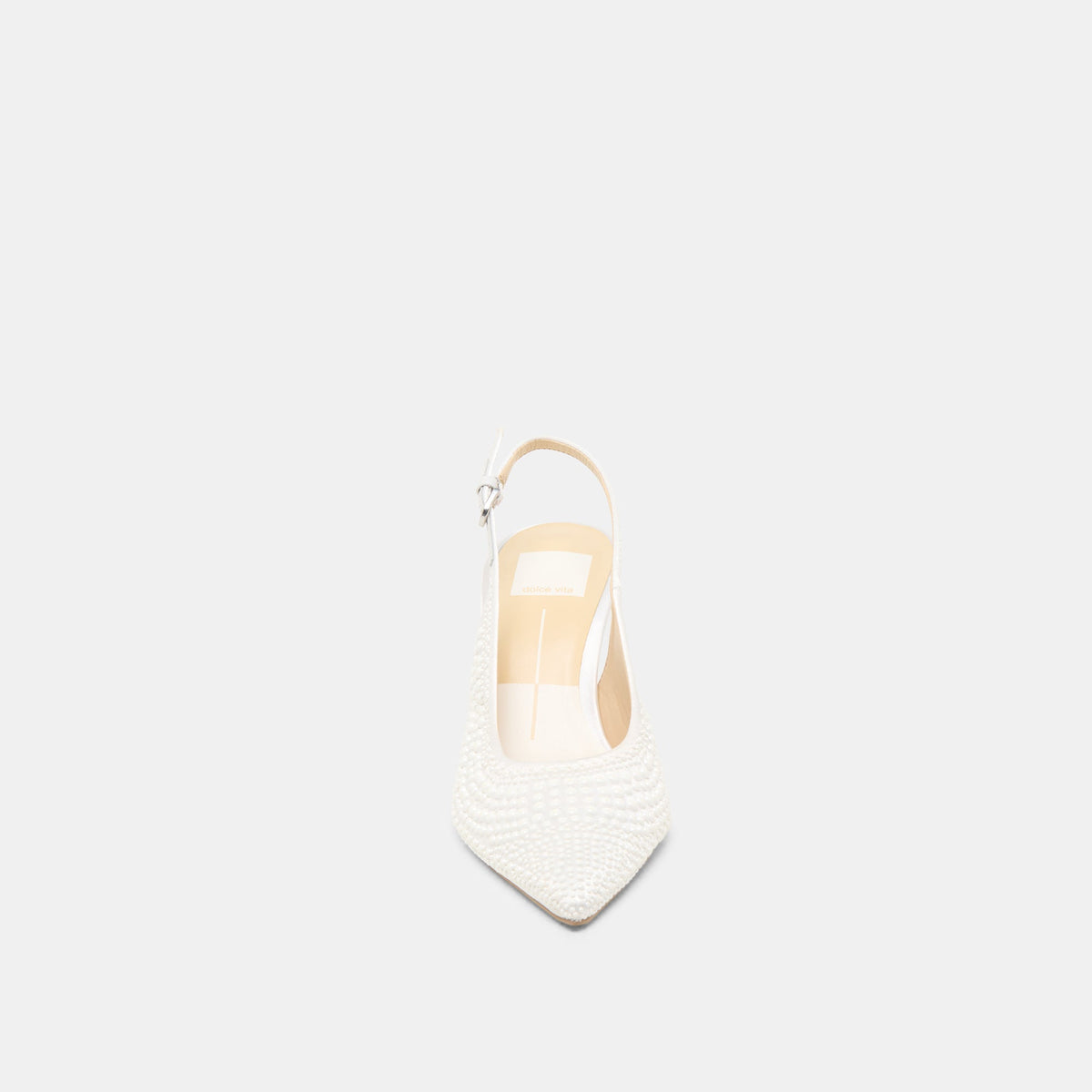Dolce Vita SHOES Elasi Pearl Off White Satin Heels