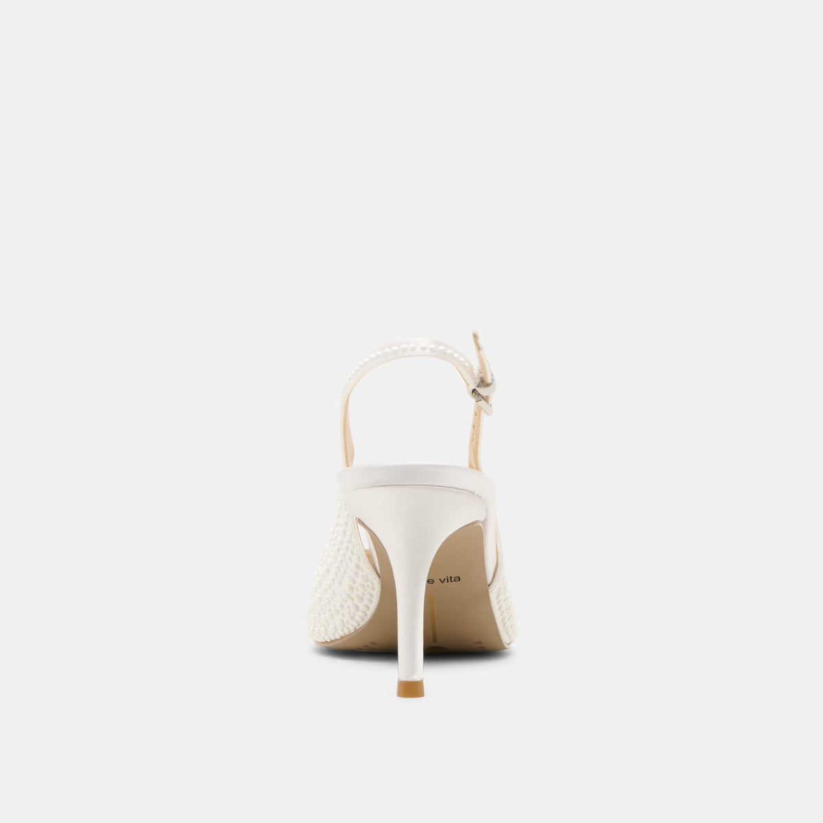 Dolce Vita SHOES Elasi Pearl Off White Satin Heels