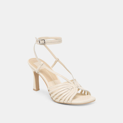 Dolce Vita SHOES Nivana Off White Crinkle Patent Heels