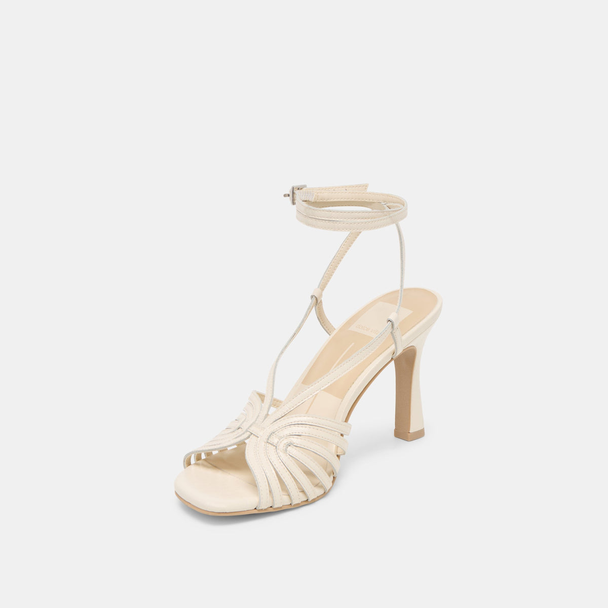 Dolce Vita SHOES Nivana Off White Crinkle Patent Heels