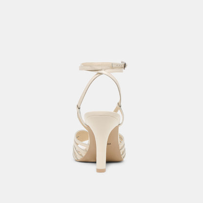 Dolce Vita SHOES Nivana Off White Crinkle Patent Heels
