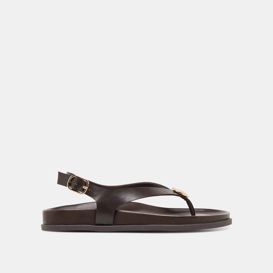 Dolce Vita SHOES Jony Dk Brown Leather Sandals