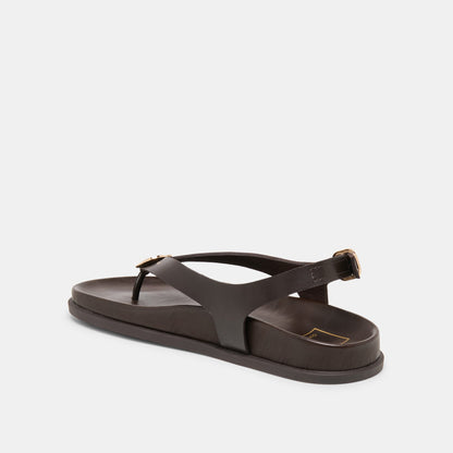 Dolce Vita SHOES Jony Dk Brown Leather Sandals