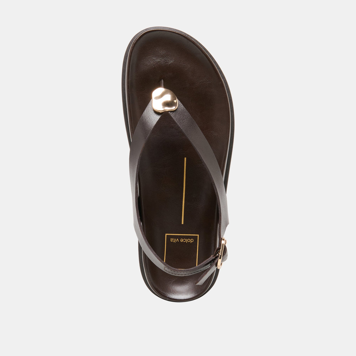 Dolce Vita SHOES Jony Dk Brown Leather Sandals