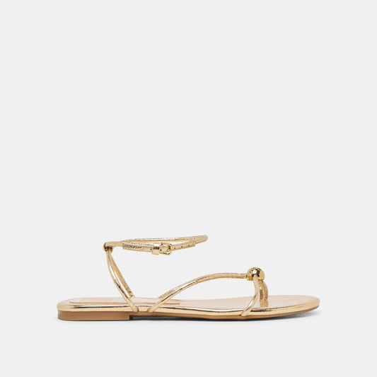 Dolce Vita SHOES Kenley Gold Leather Sandals