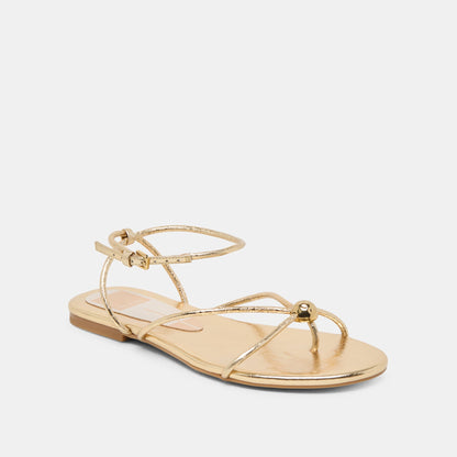 Dolce Vita SHOES Kenley Gold Leather Sandals