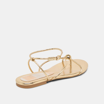 Dolce Vita SHOES Kenley Gold Leather Sandals
