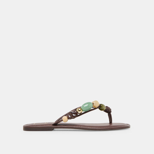 Dolce Vita SHOES Cely Dk Brown Leather Sandals
