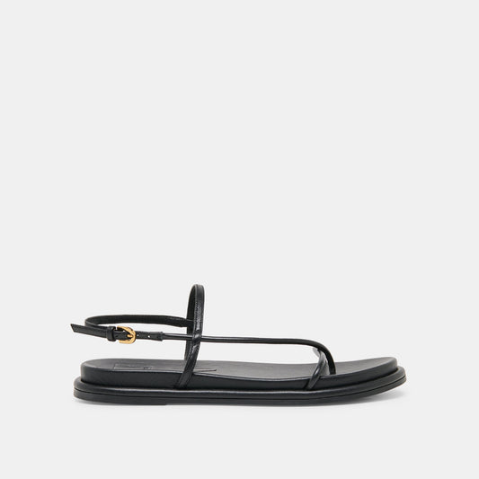 Dolce Vita SHOES Dom Black Leather Sandals