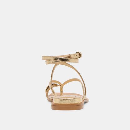 Dolce Vita SHOES Tyrice Gold Leather Sandals