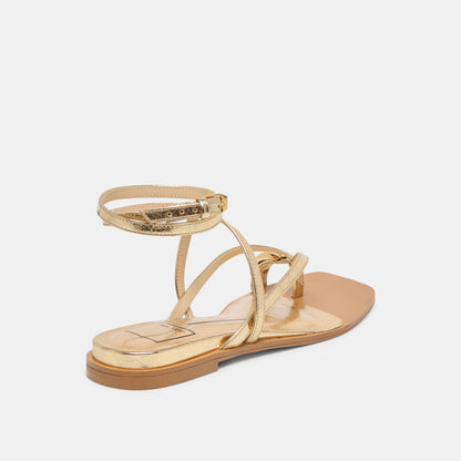 Dolce Vita SHOES Tyrice Gold Leather Sandals