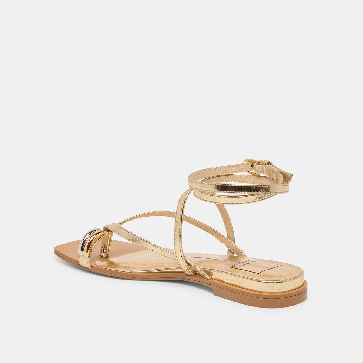 Dolce Vita SHOES Tyrice Gold Leather Sandals