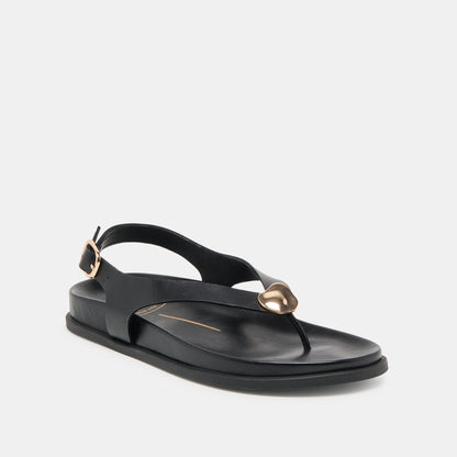 Dolce Vita SHOES Jony Black Leather Sandals