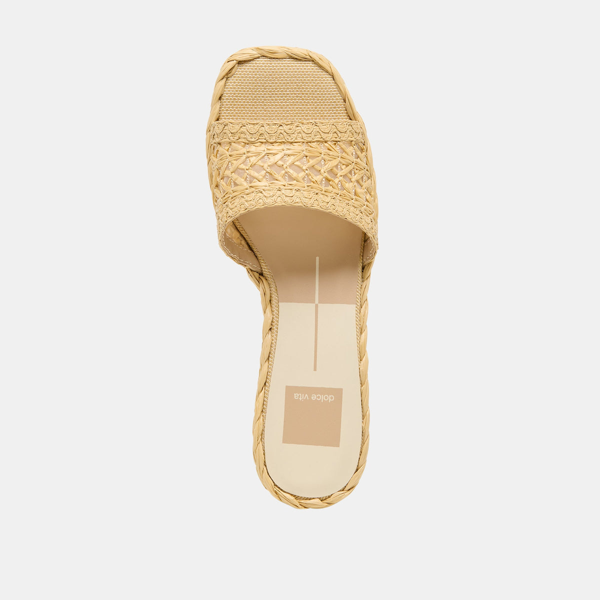Dolce Vita SHOES Dixi Lt Natural Cross Hatch Raffia Sandals