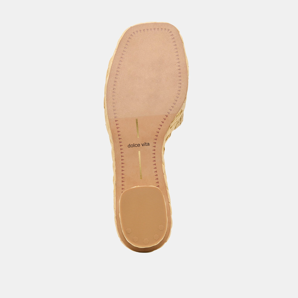 Dolce Vita SHOES Dixi Lt Natural Cross Hatch Raffia Sandals