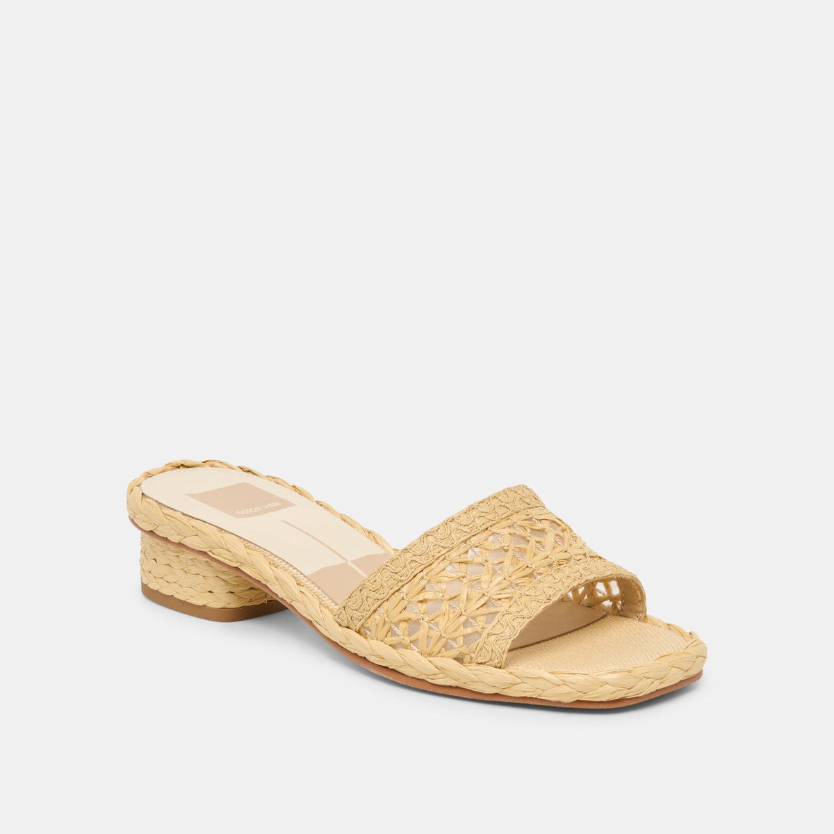 Dolce Vita SHOES Dixi Lt Natural Cross Hatch Raffia Sandals