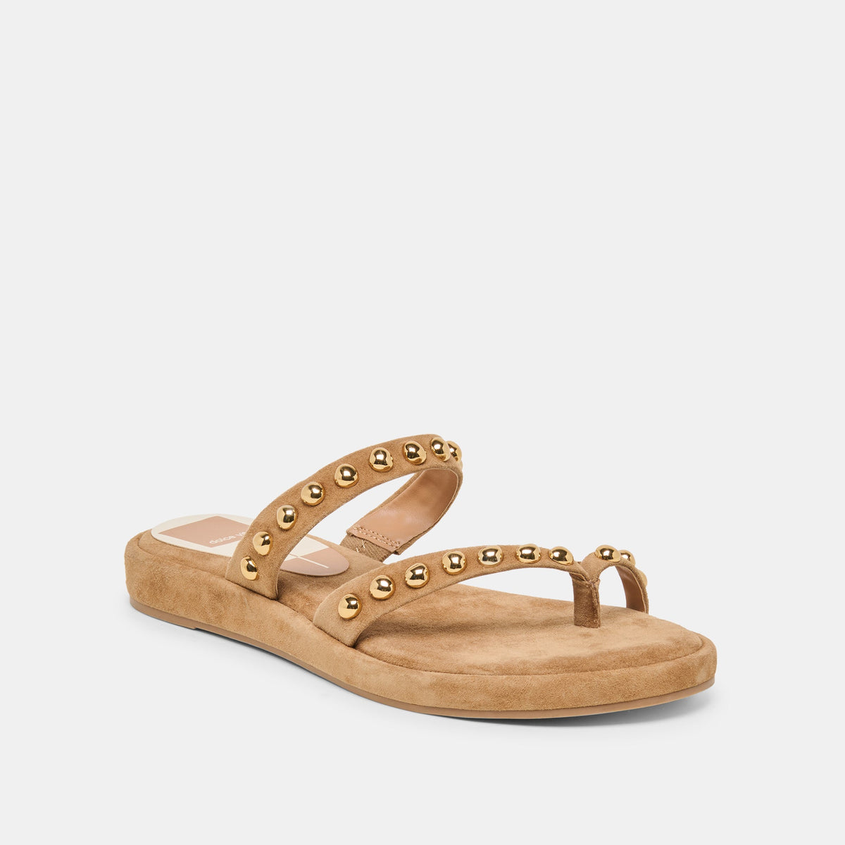 Dolce Vita SHOES Amary Stud Lt Brown Suede Sandals