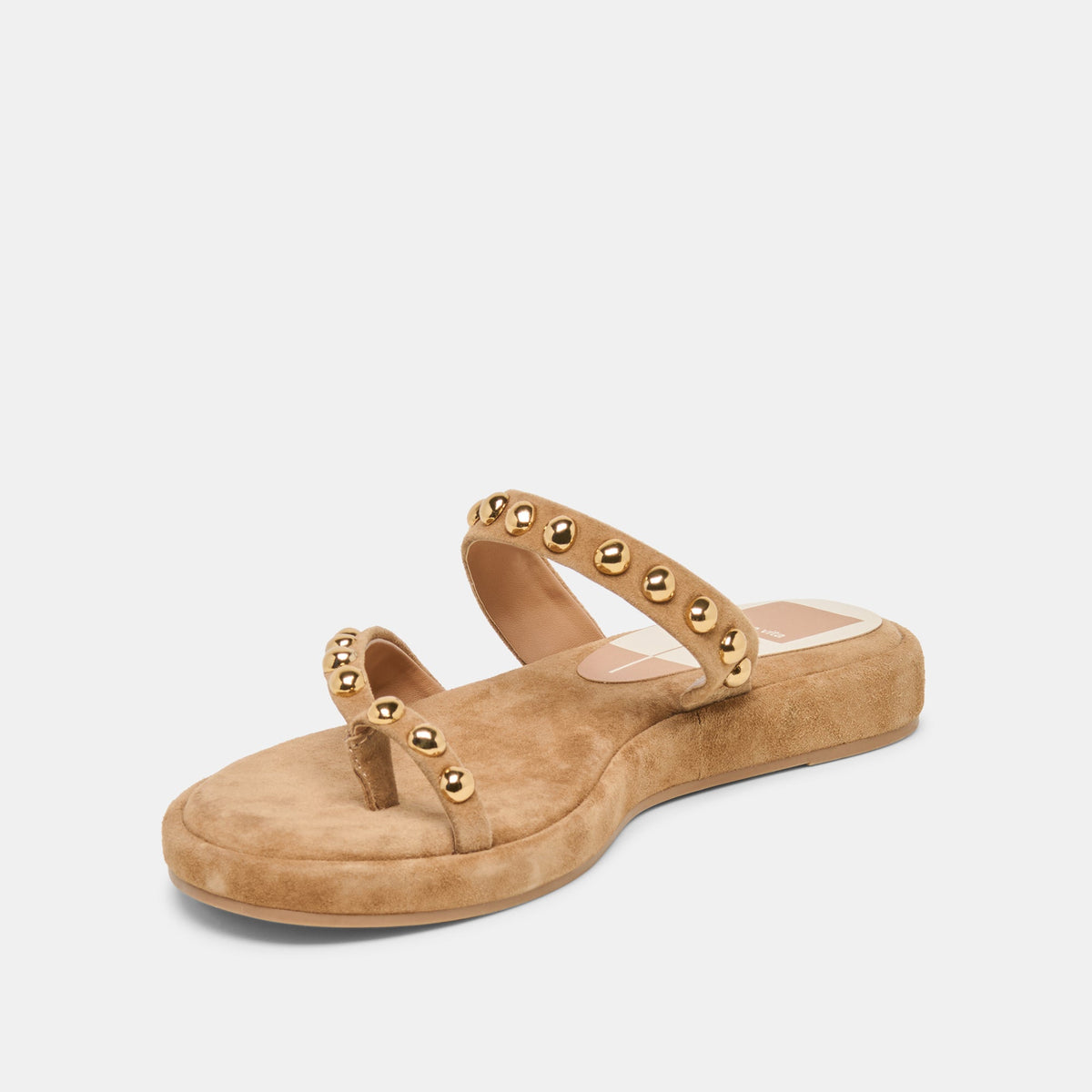 Dolce Vita SHOES Amary Stud Lt Brown Suede Sandals