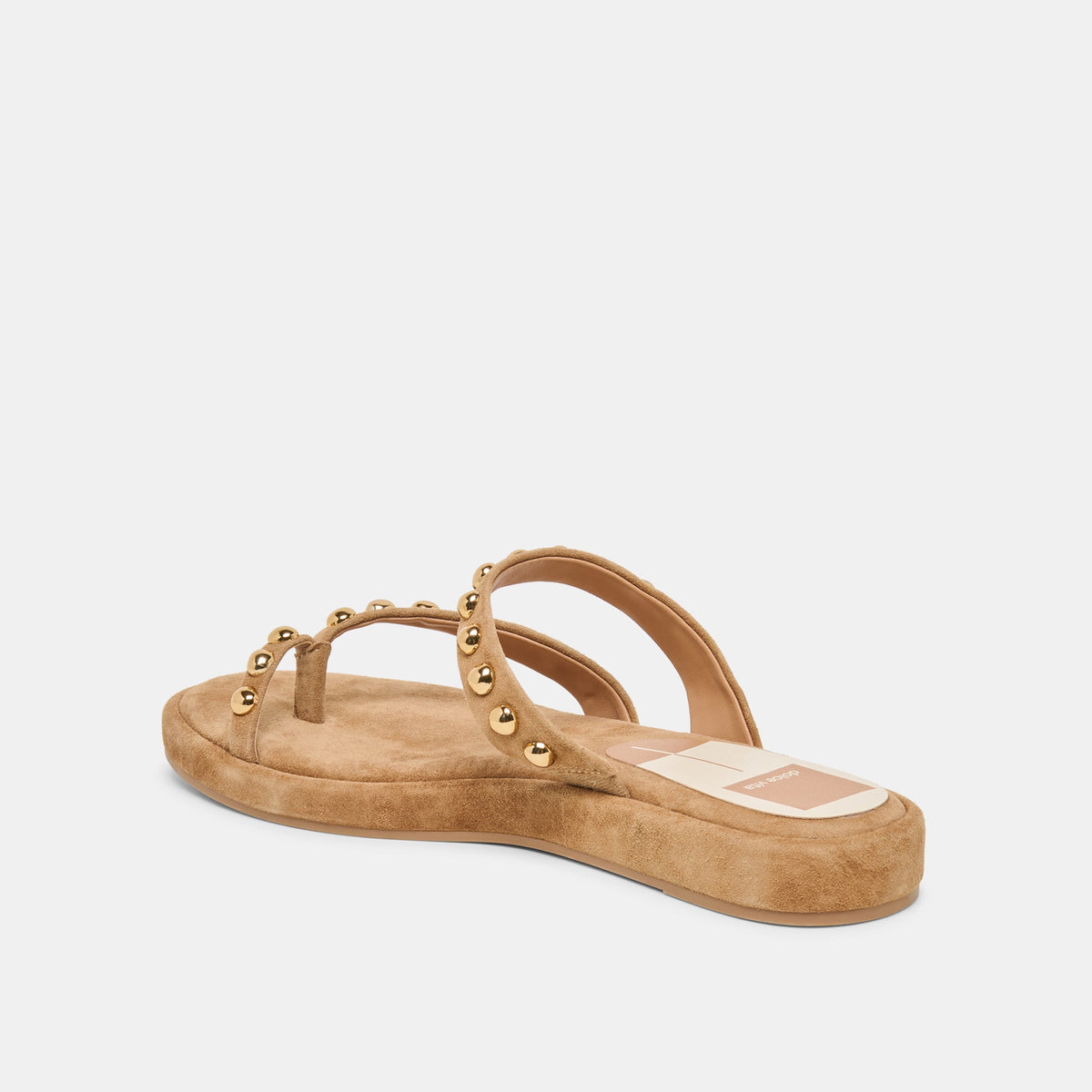 Dolce Vita SHOES Amary Stud Lt Brown Suede Sandals