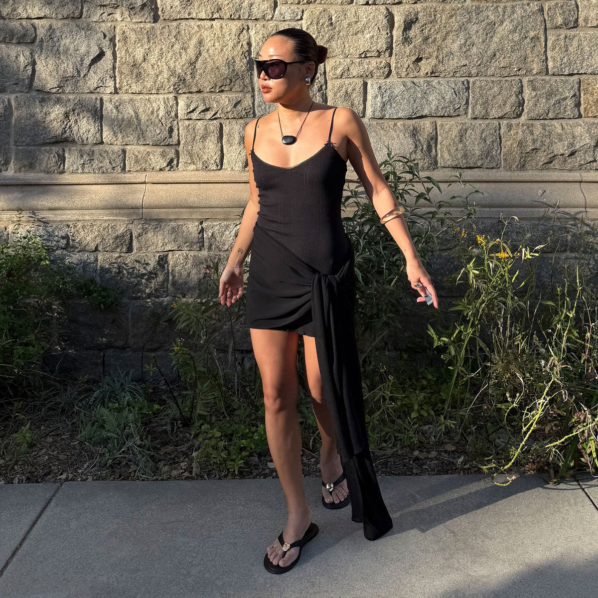 Dolce Vita SHOES Jaina Black Leather Sandals