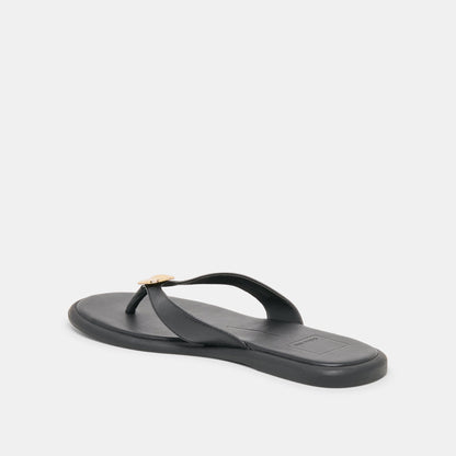 Dolce Vita SHOES Jaina Black Leather Sandals