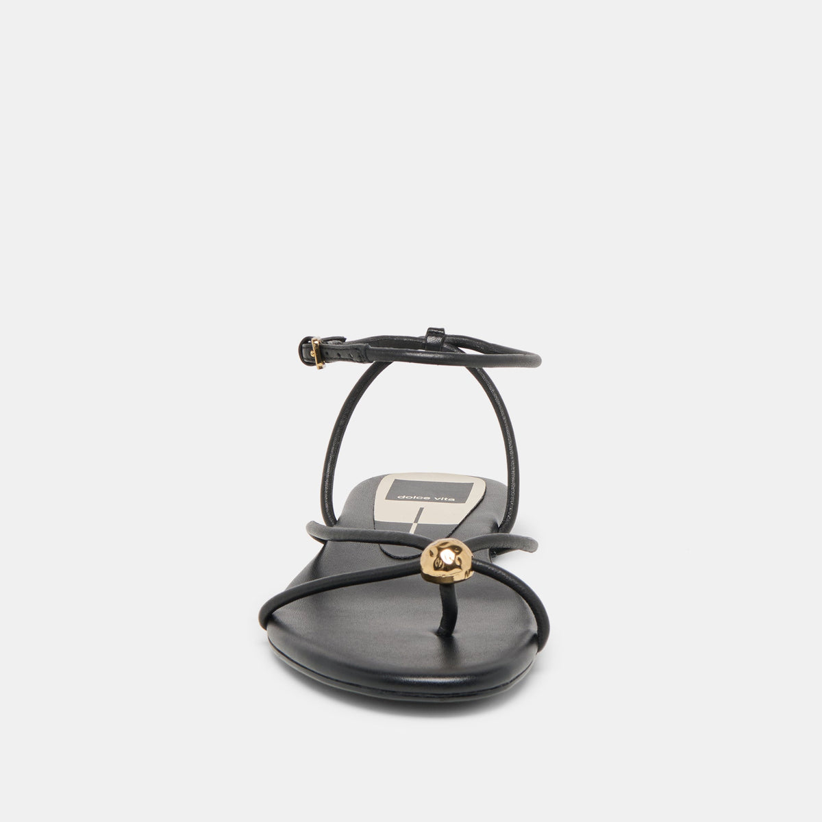 Dolce Vita SHOES Kenley Black Leather Sandals