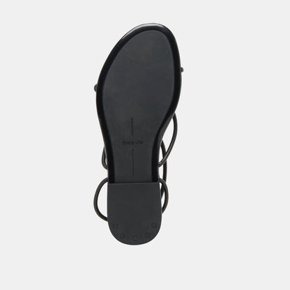 Dolce Vita SHOES Kenley Black Leather Sandals